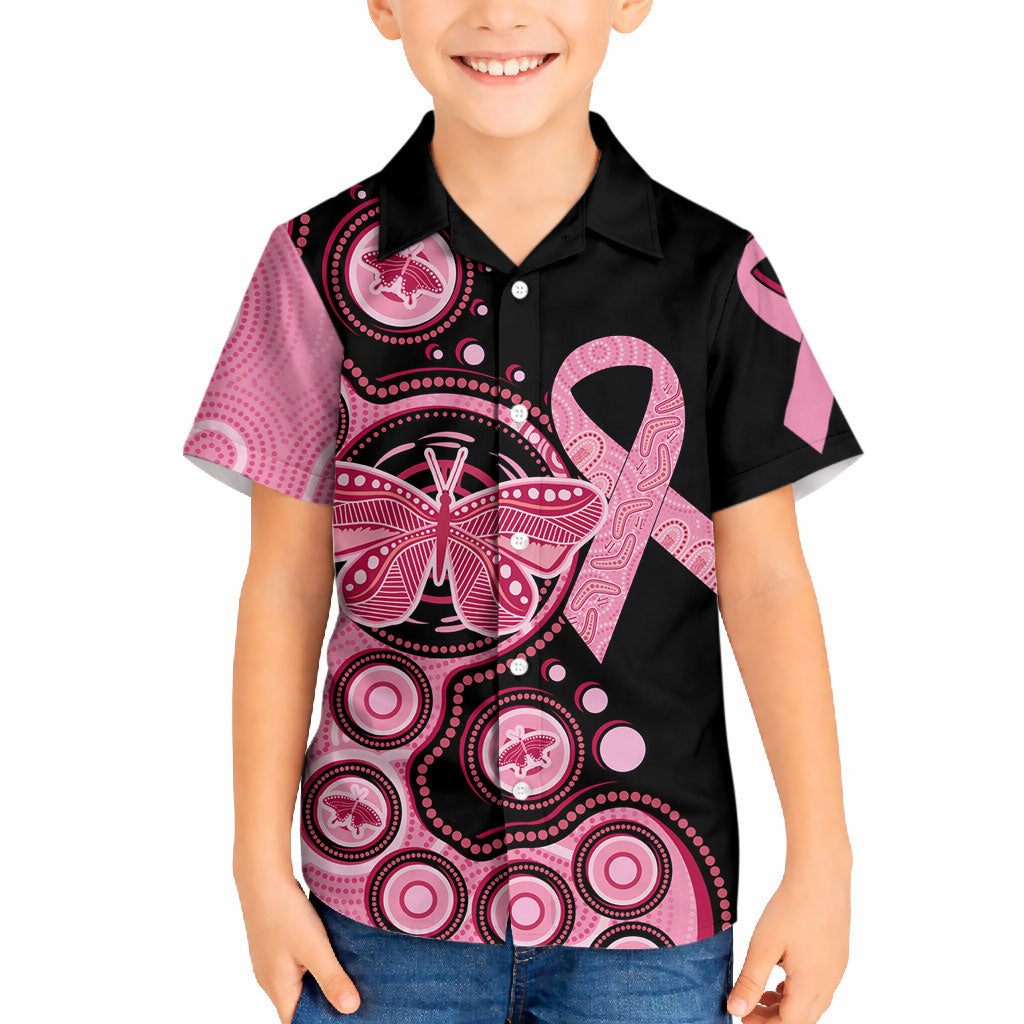 Australia Indigenous Hawaiian Shirt Breast Cancer Ribbon Butterfly Aboriginal Arts