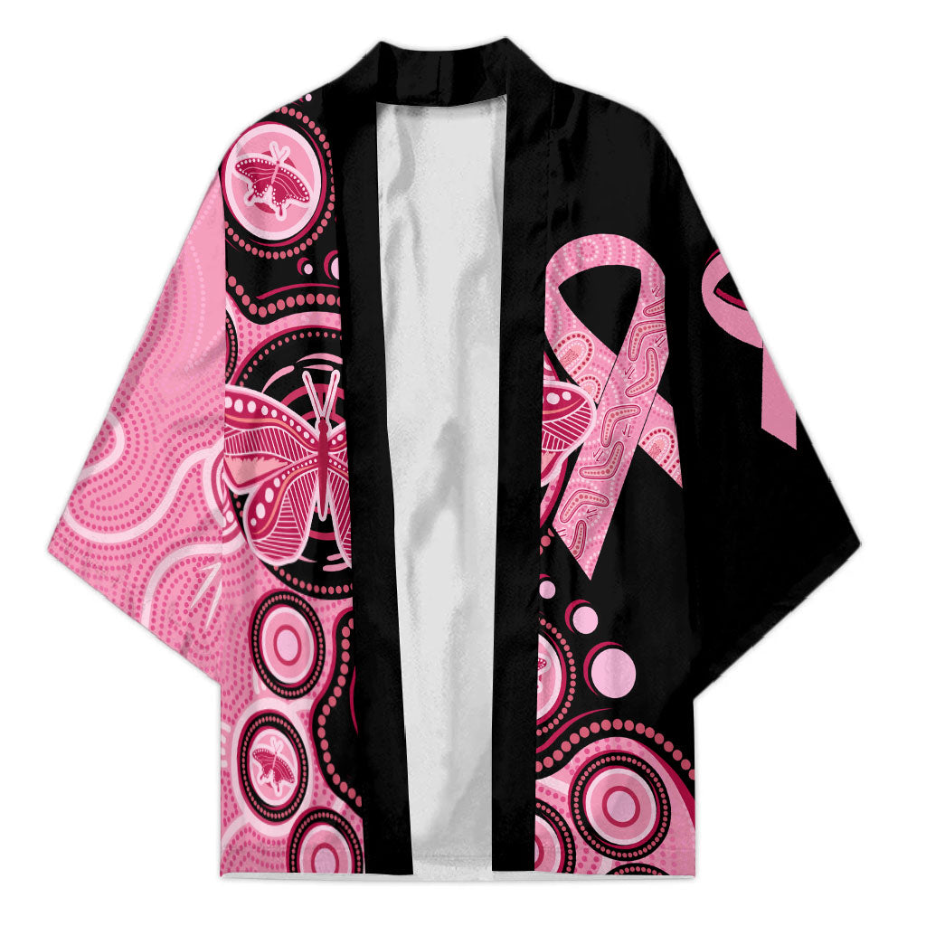 Australia Indigenous Kimono Breast Cancer Ribbon Butterfly Aboriginal Arts