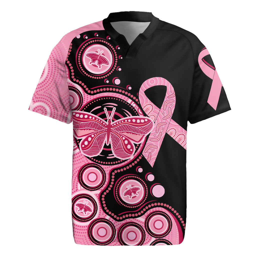 Australia Indigenous Rugby Jersey Breast Cancer Ribbon Butterfly Aboriginal Arts