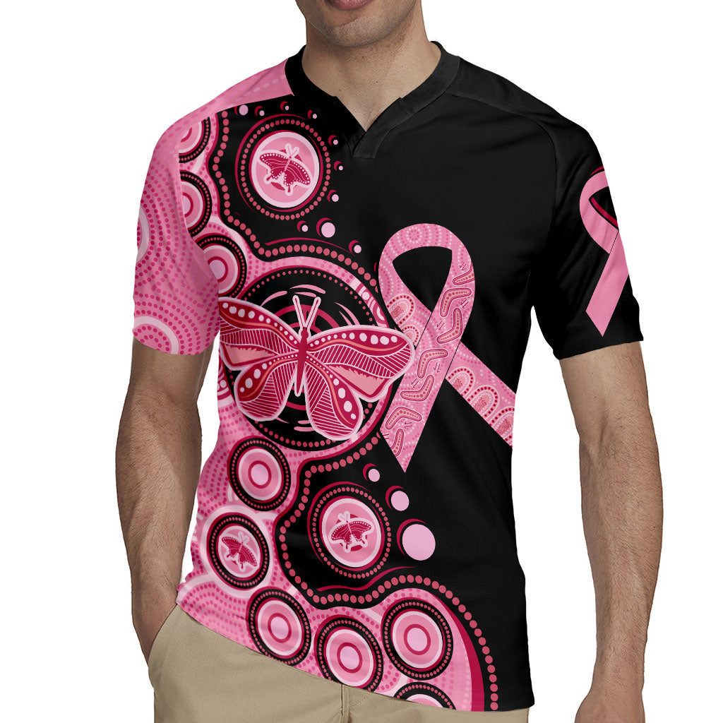 Australia Indigenous Rugby Jersey Breast Cancer Ribbon Butterfly Aboriginal Arts