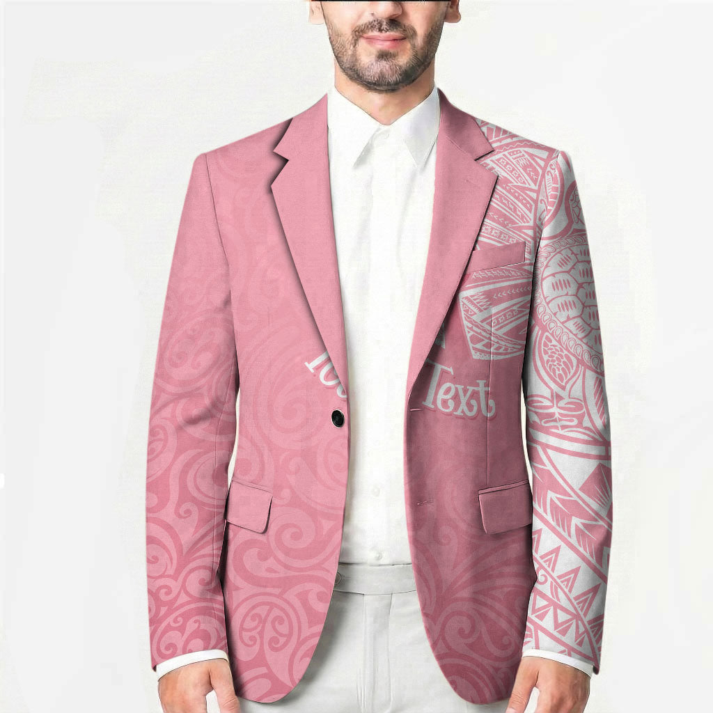 Personalised New Zealand Blazer Pink Ribbon Tattoo Mix Silver Fern