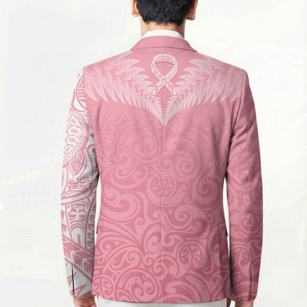 Personalised New Zealand Blazer Pink Ribbon Tattoo Mix Silver Fern