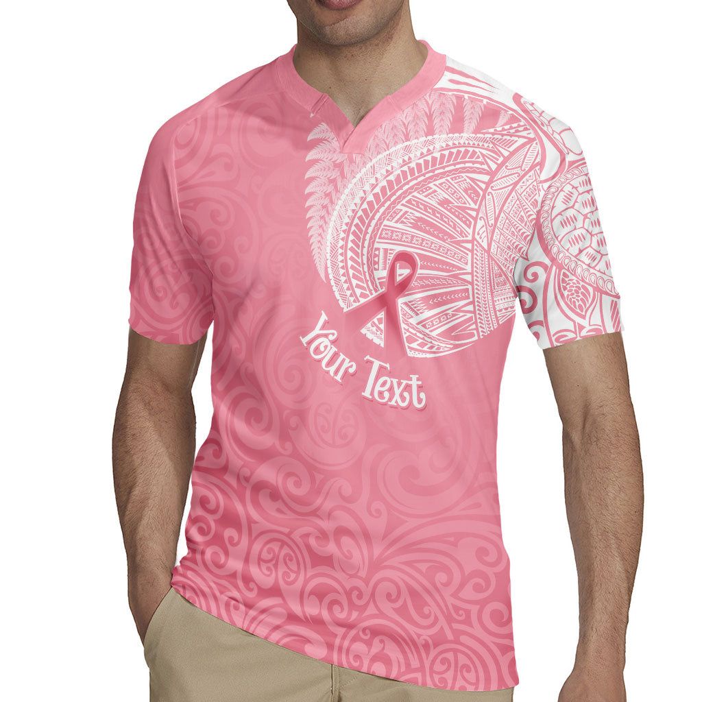 Personalised New Zealand Rugby Jersey Pink Ribbon Tattoo Mix Silver Fern