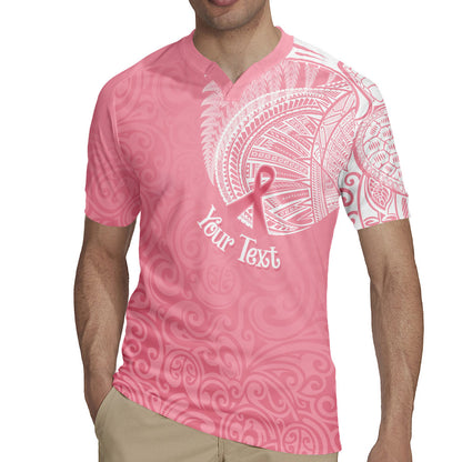 Personalised New Zealand Rugby Jersey Pink Ribbon Tattoo Mix Silver Fern