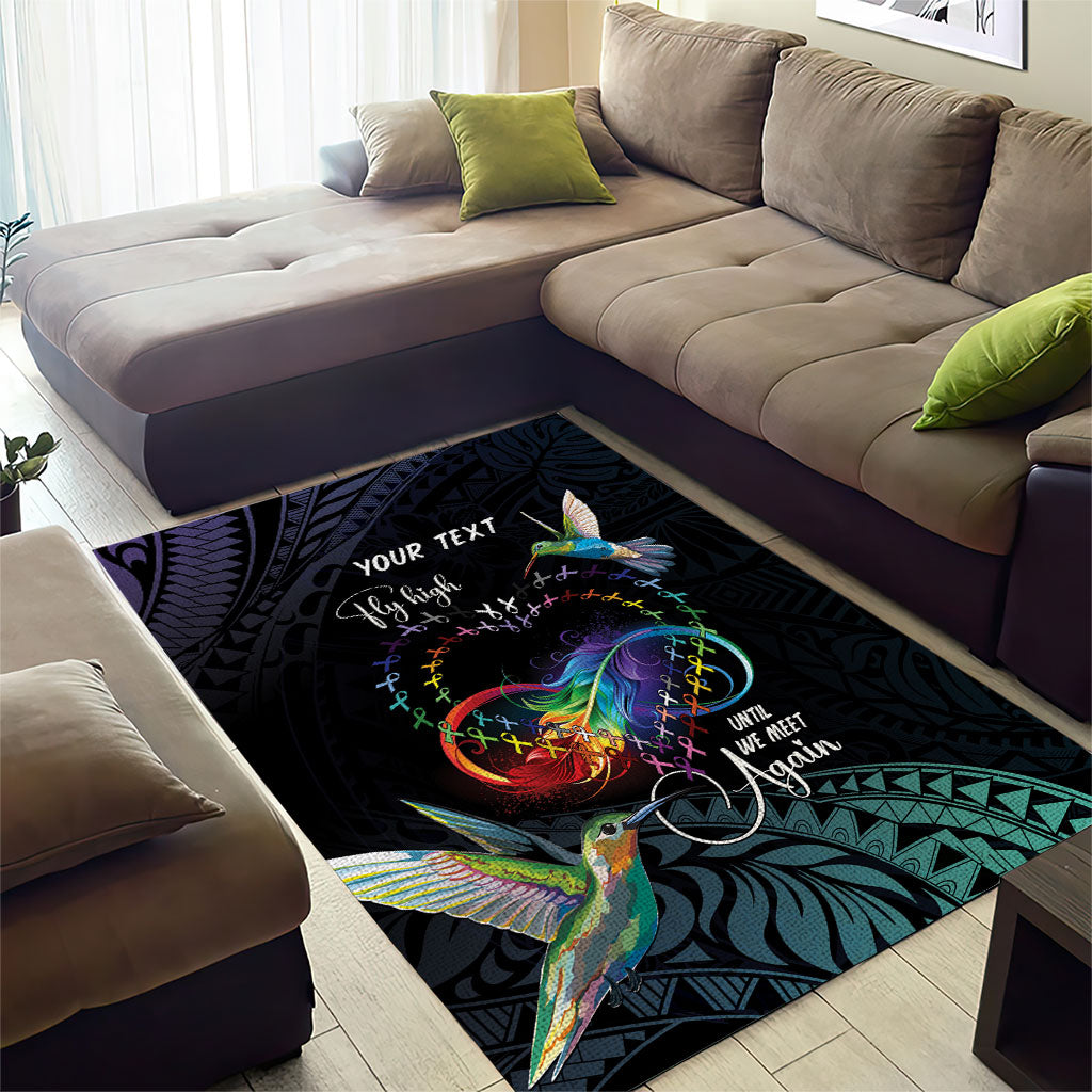 Polynesian Hummingbird - Fly High Until We Meet Again Personalized Area Rug
