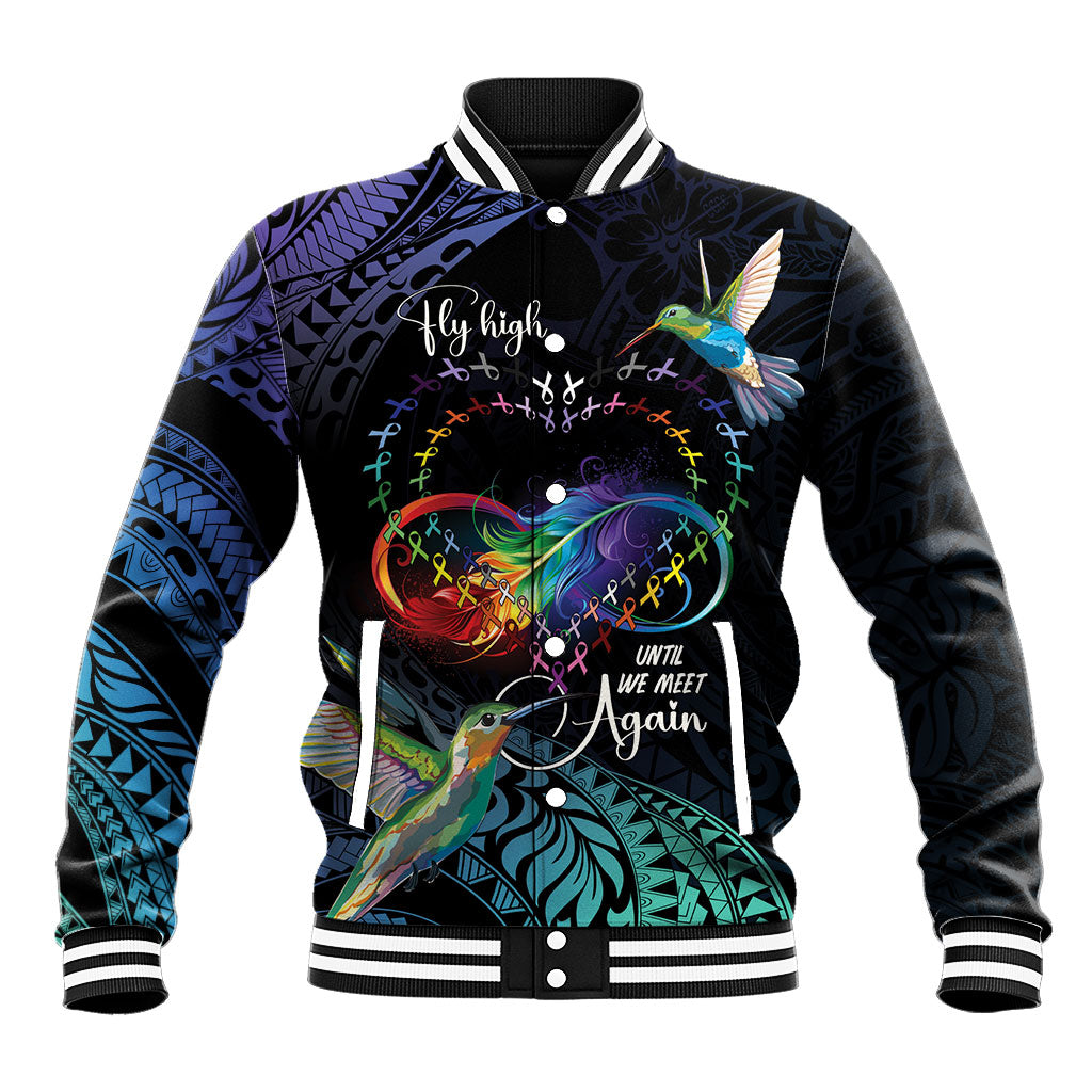 Polynesian Hummingbird - Fly High Until We Meet Again Personalized Baseball Jacket