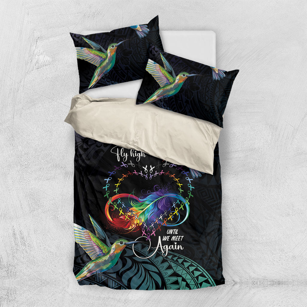 Polynesian Hummingbird - Fly High Until We Meet Again Personalized Bedding Set