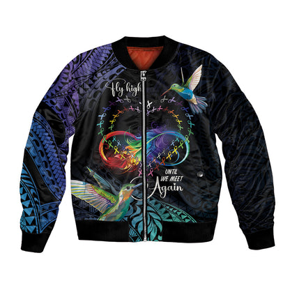 Polynesian Hummingbird - Fly High Until We Meet Again Personalized Bomber Jacket