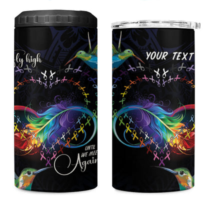 Polynesian Hummingbird - Fly High Until We Meet Again Personalized 4 in 1 Can Cooler Tumbler