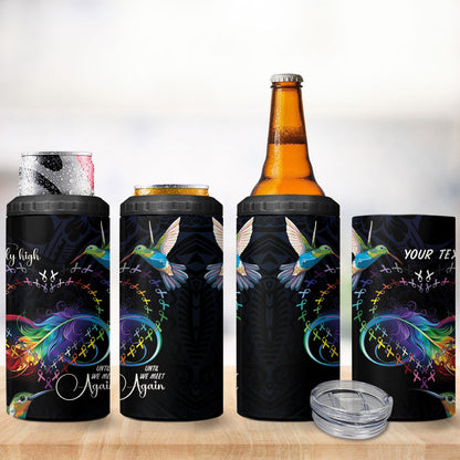 Polynesian Hummingbird - Fly High Until We Meet Again Personalized 4 in 1 Can Cooler Tumbler