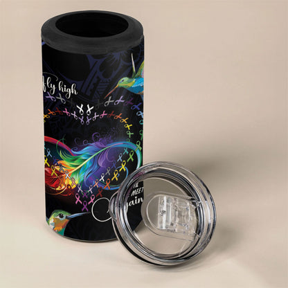Polynesian Hummingbird - Fly High Until We Meet Again Personalized 4 in 1 Can Cooler Tumbler