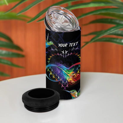 Polynesian Hummingbird - Fly High Until We Meet Again Personalized 4 in 1 Can Cooler Tumbler