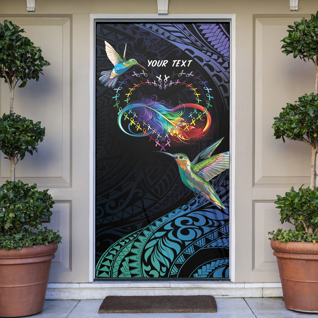 Polynesian Hummingbird - Fly High Until We Meet Again Personalized Door Cover