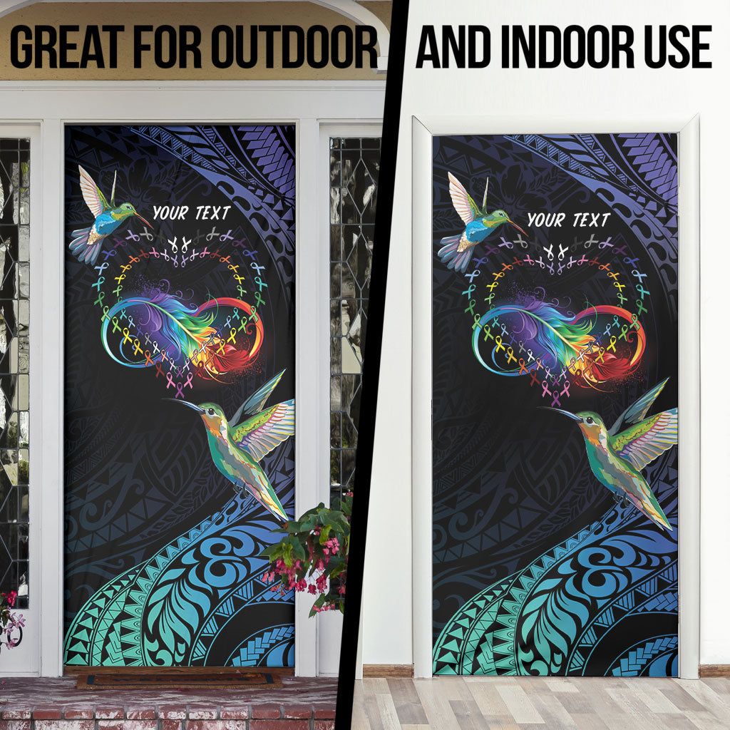 Polynesian Hummingbird - Fly High Until We Meet Again Personalized Door Cover