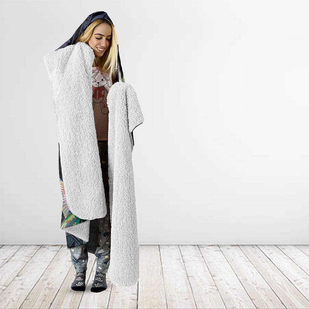 Polynesian Hummingbird - Fly High Until We Meet Again Personalized Hooded Blanket