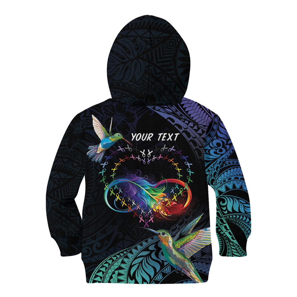 Polynesian Hummingbird - Fly High Until We Meet Again Personalized Kid Hoodie