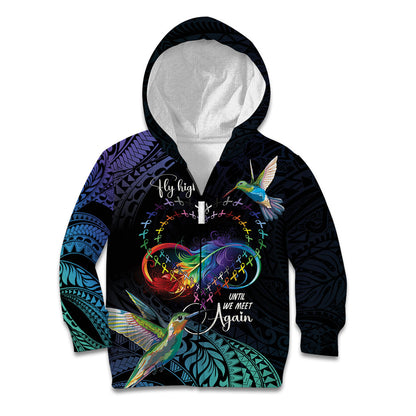 Polynesian Hummingbird - Fly High Until We Meet Again Personalized Kid Hoodie