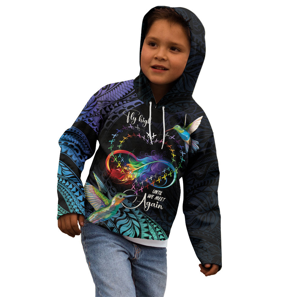 Polynesian Hummingbird - Fly High Until We Meet Again Personalized Kid Hoodie
