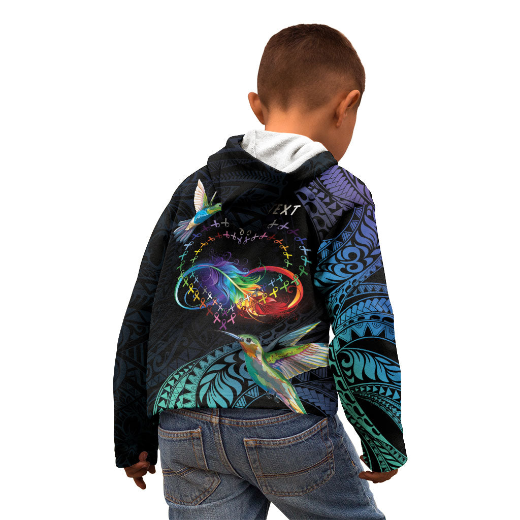 Polynesian Hummingbird - Fly High Until We Meet Again Personalized Kid Hoodie
