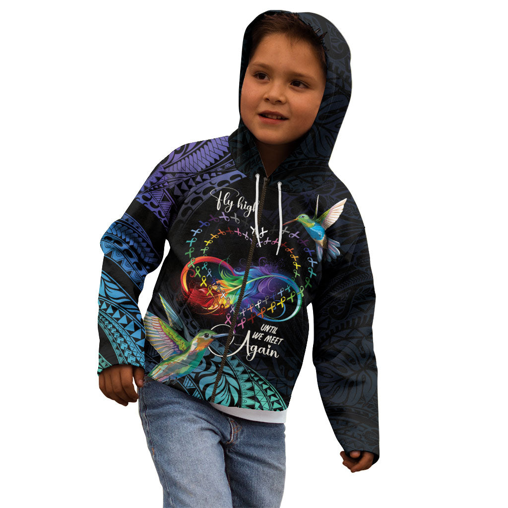 Polynesian Hummingbird - Fly High Until We Meet Again Personalized Kid Hoodie