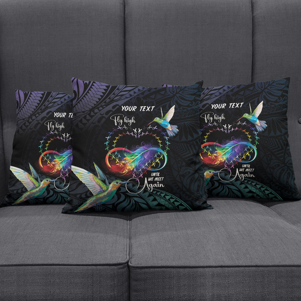 Polynesian Hummingbird - Fly High Until We Meet Again Personalized Pillow Cover