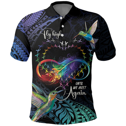 Polynesian Hummingbird - Fly High Until We Meet Again Personalized Polo Shirt
