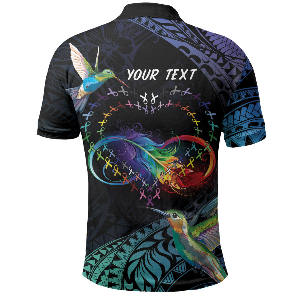 Polynesian Hummingbird - Fly High Until We Meet Again Personalized Polo Shirt