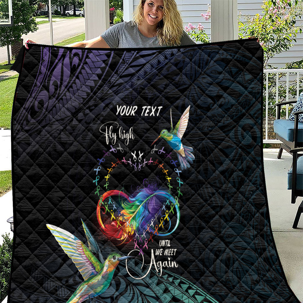 Polynesian Hummingbird - Fly High Until We Meet Again Personalized Quilt
