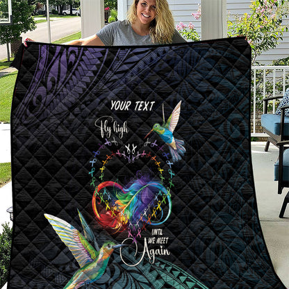 Polynesian Hummingbird - Fly High Until We Meet Again Personalized Quilt