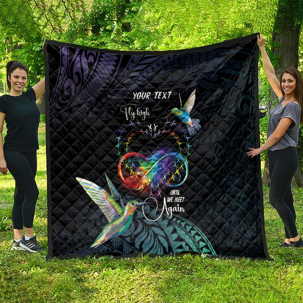 Polynesian Hummingbird - Fly High Until We Meet Again Personalized Quilt