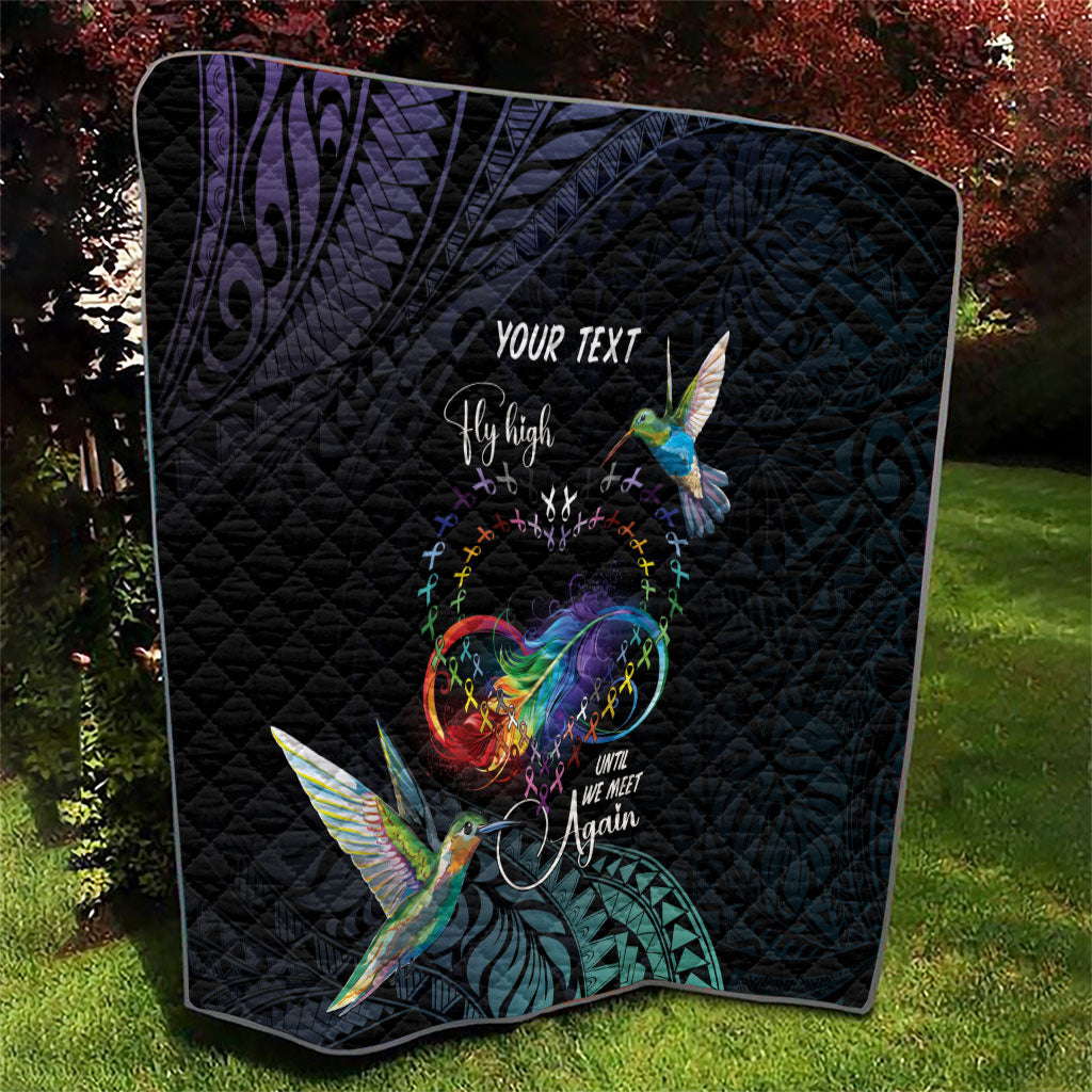 Polynesian Hummingbird - Fly High Until We Meet Again Personalized Quilt