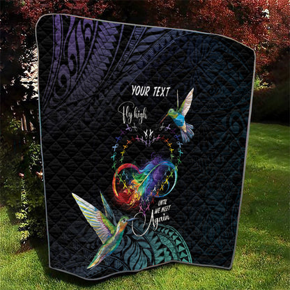 Polynesian Hummingbird - Fly High Until We Meet Again Personalized Quilt