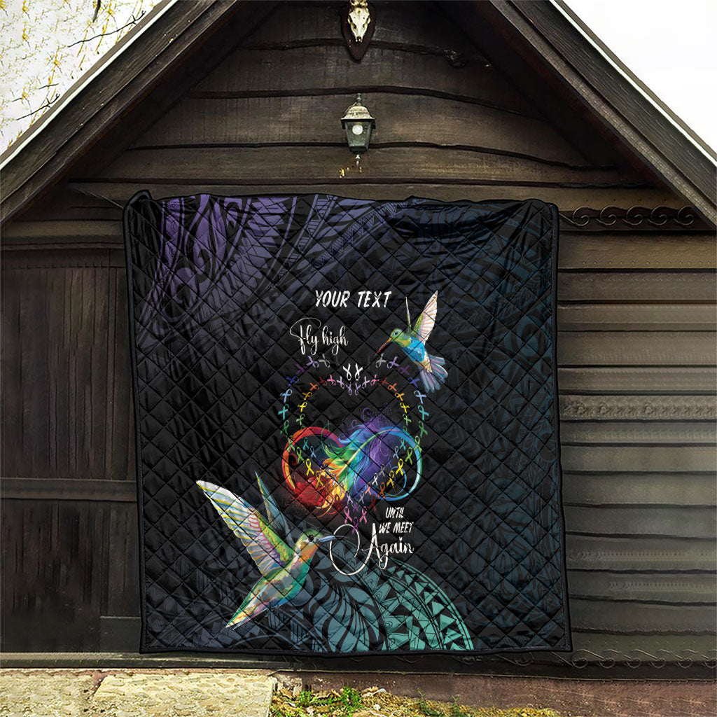 Polynesian Hummingbird - Fly High Until We Meet Again Personalized Quilt