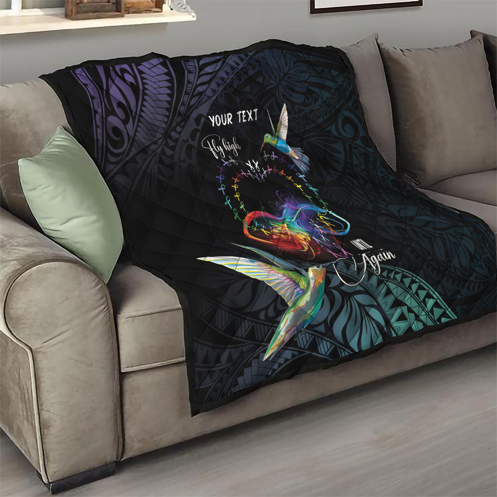 Polynesian Hummingbird - Fly High Until We Meet Again Personalized Quilt
