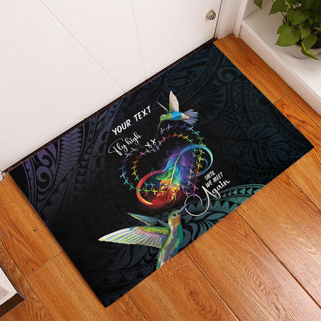 Polynesian Hummingbird - Fly High Until We Meet Again Personalized Rubber Doormat