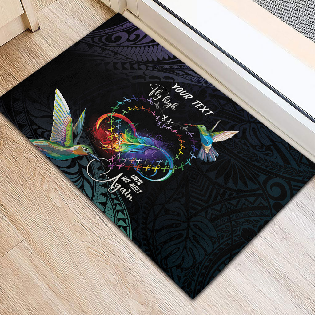 Polynesian Hummingbird - Fly High Until We Meet Again Personalized Rubber Doormat