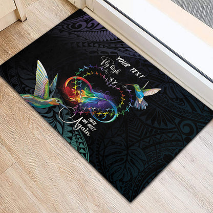 Polynesian Hummingbird - Fly High Until We Meet Again Personalized Rubber Doormat