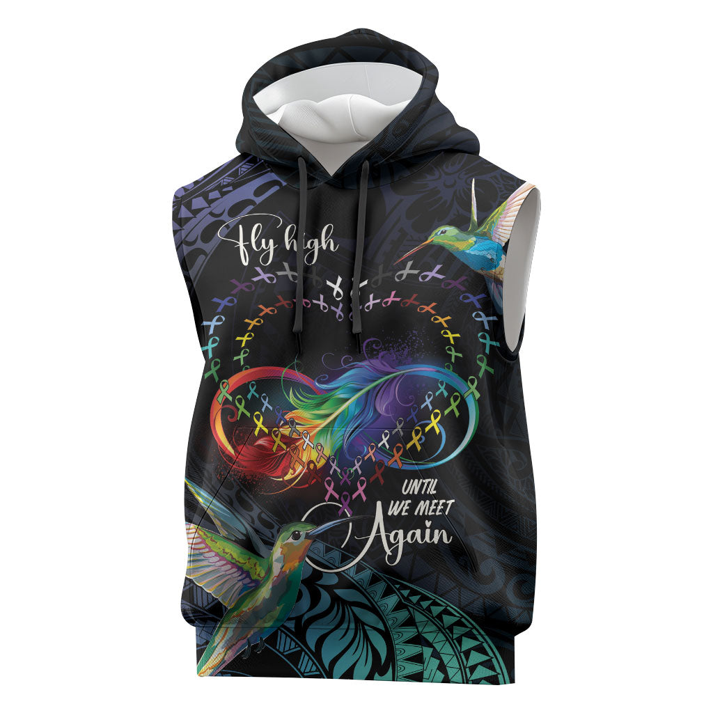 Polynesian Hummingbird - Fly High Until We Meet Again Personalized Sleeveless Hoodie