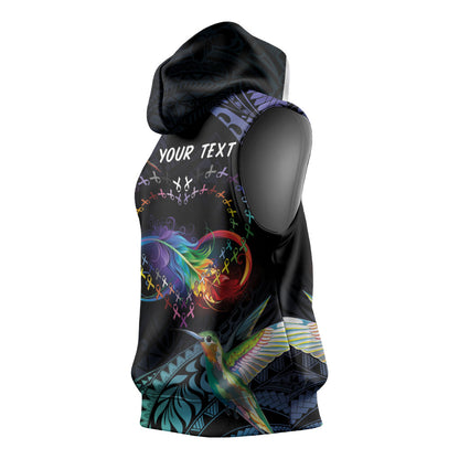 Polynesian Hummingbird - Fly High Until We Meet Again Personalized Sleeveless Hoodie