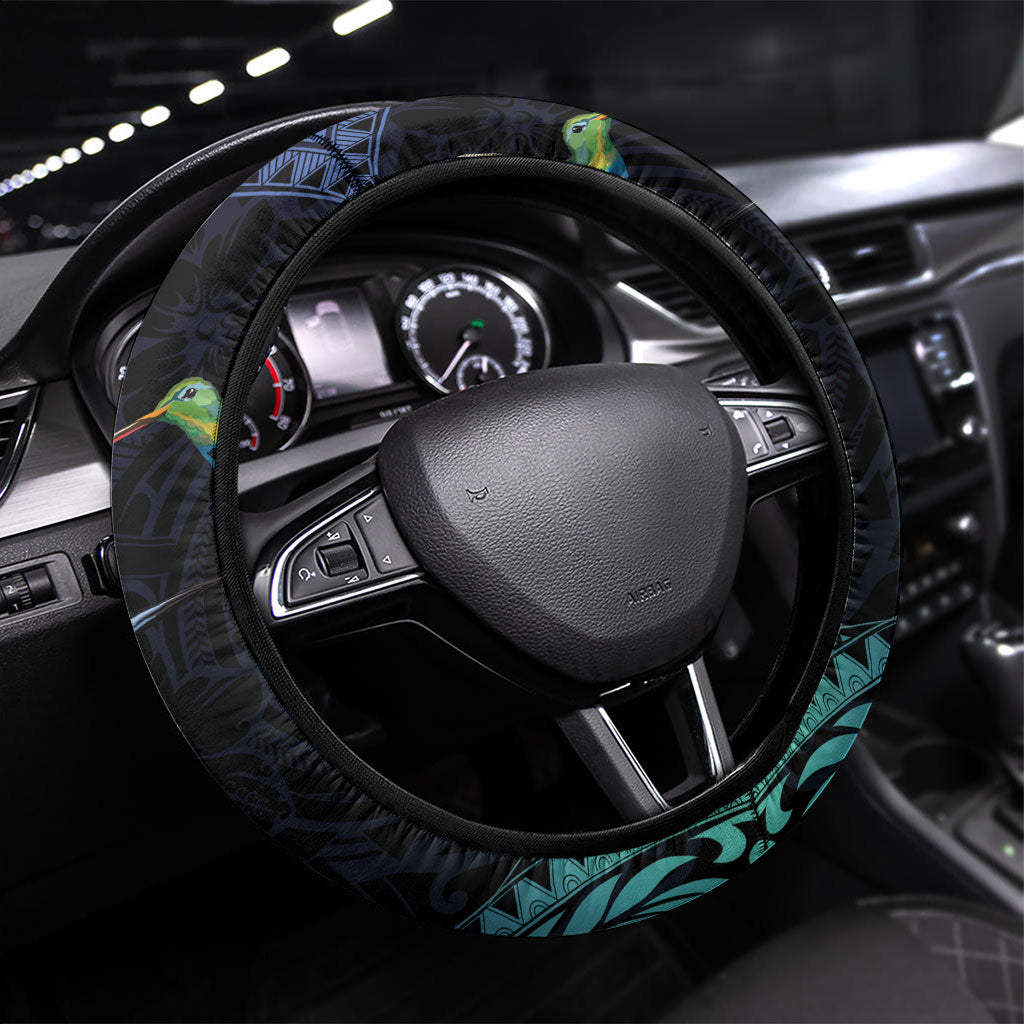 Polynesian Hummingbird - Fly High Until We Meet Again Steering Wheel Cover