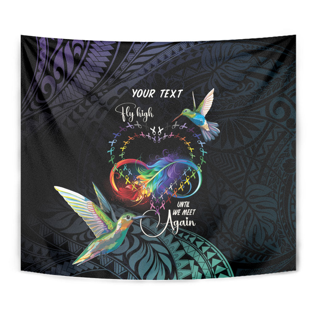 Polynesian Hummingbird - Fly High Until We Meet Again Personalized Tapestry
