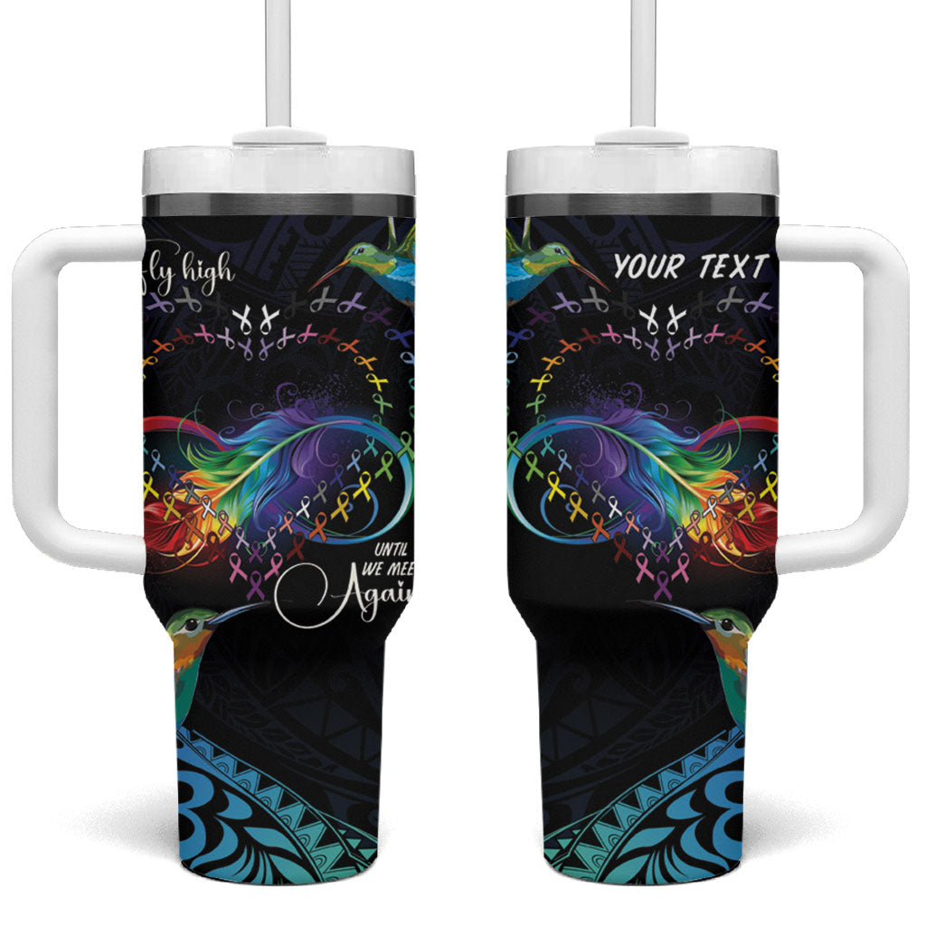 Polynesian Hummingbird - Fly High Until We Meet Again Personalized Tumbler With Handle