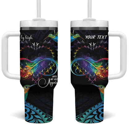 Polynesian Hummingbird - Fly High Until We Meet Again Personalized Tumbler With Handle