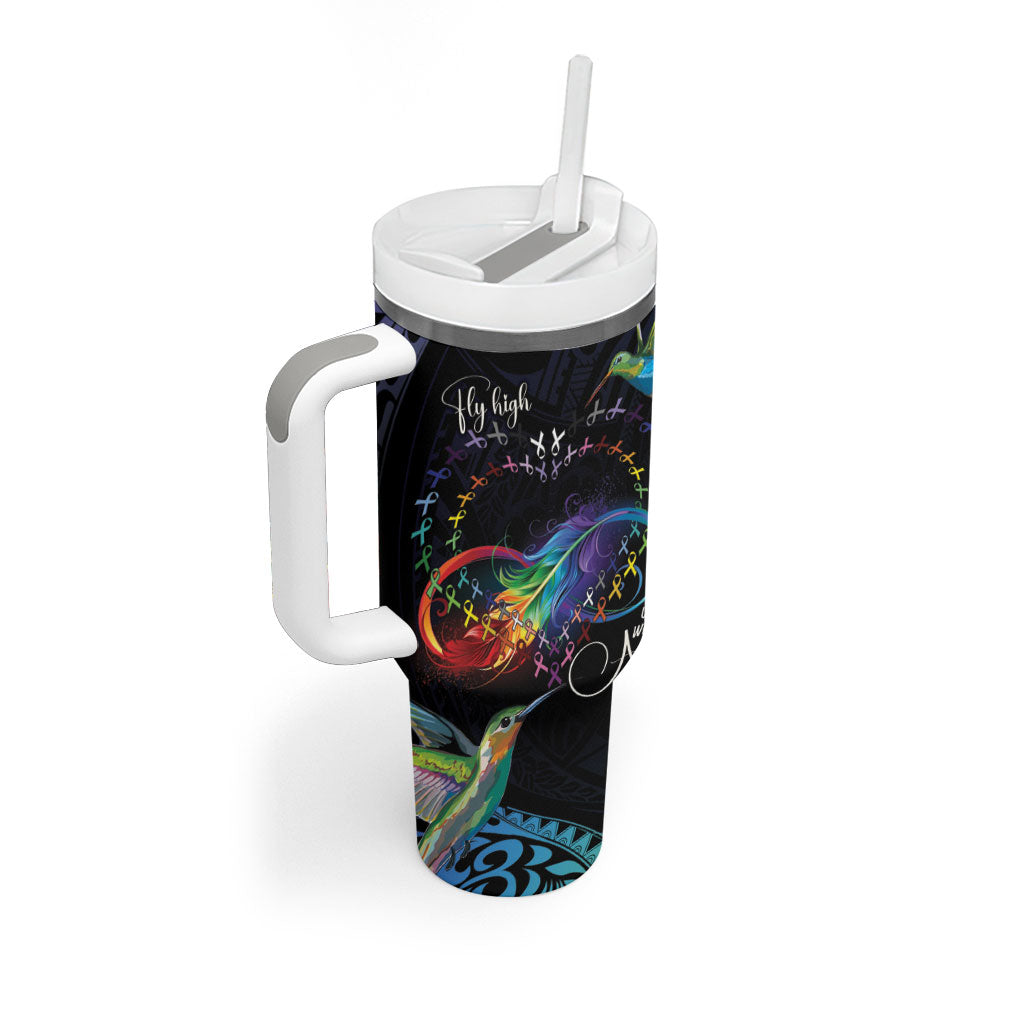 Polynesian Hummingbird - Fly High Until We Meet Again Personalized Tumbler With Handle
