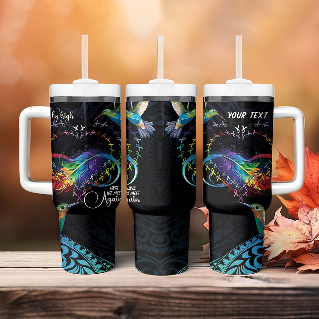 Polynesian Hummingbird - Fly High Until We Meet Again Personalized Tumbler With Handle