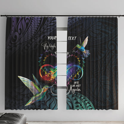 Polynesian Hummingbird - Fly High Until We Meet Again Personalized Window Curtain