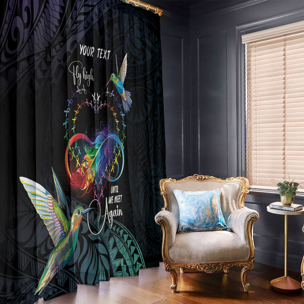 Polynesian Hummingbird - Fly High Until We Meet Again Personalized Window Curtain