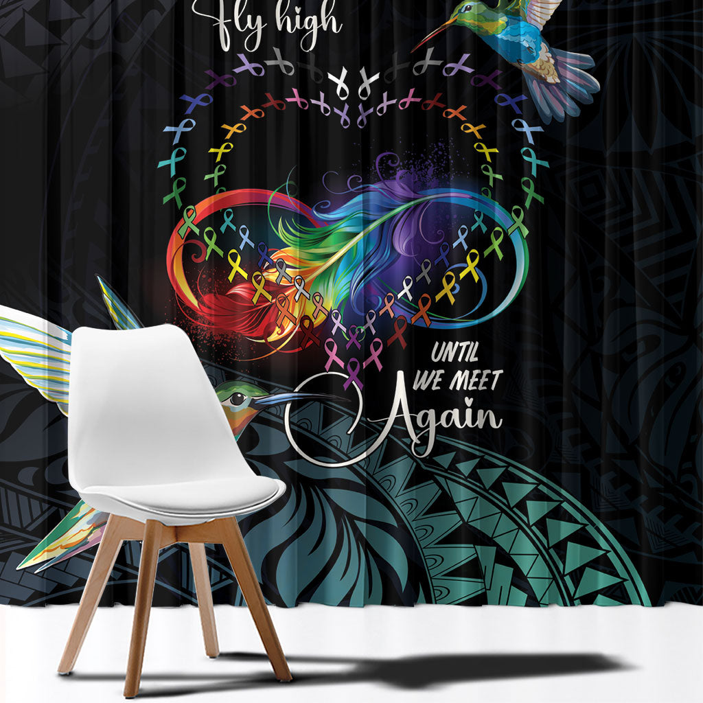 Polynesian Hummingbird - Fly High Until We Meet Again Personalized Window Curtain