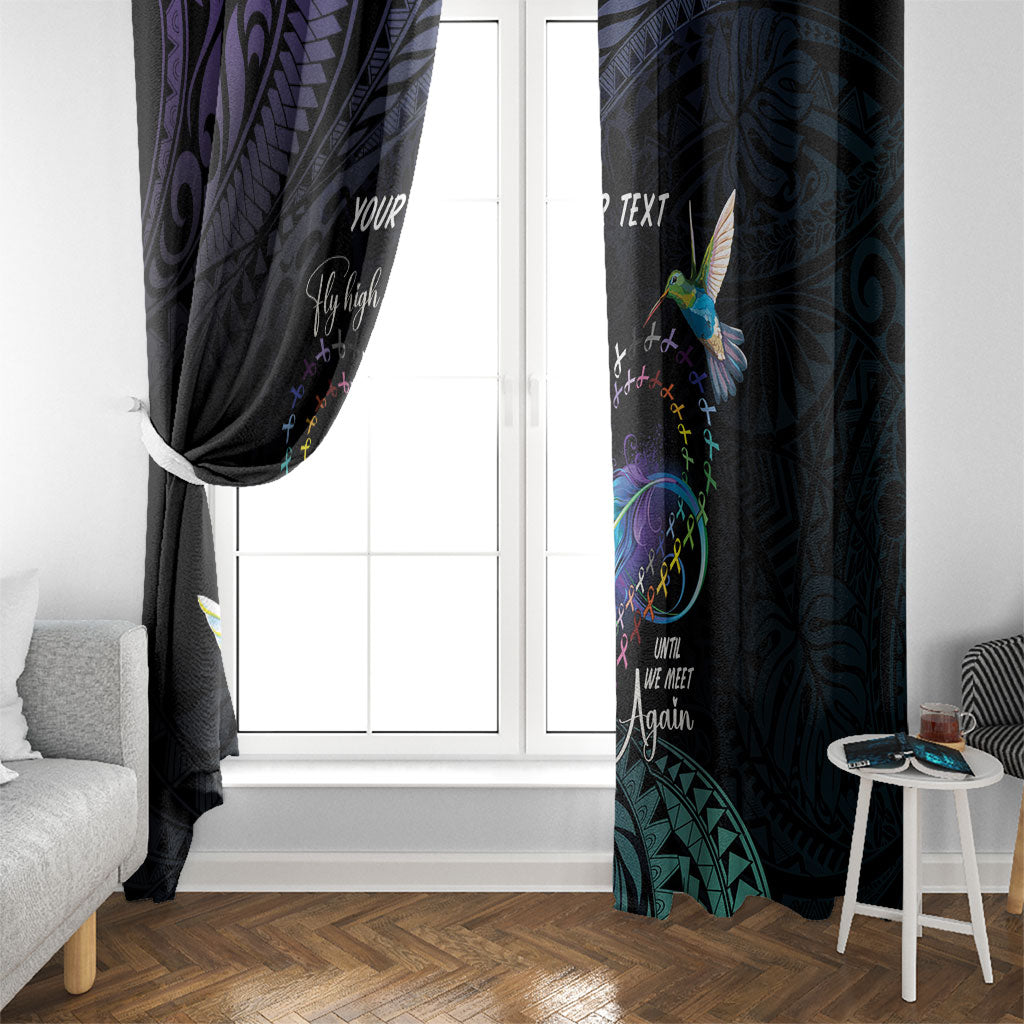 Polynesian Hummingbird - Fly High Until We Meet Again Personalized Window Curtain
