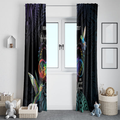 Polynesian Hummingbird - Fly High Until We Meet Again Personalized Window Curtain